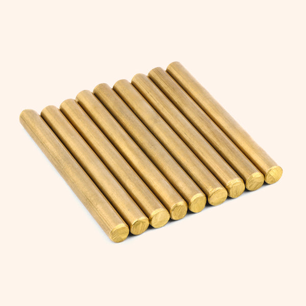 My Vastu Tool BRASS ROUND STUD 3 INCH 8MM SET 9