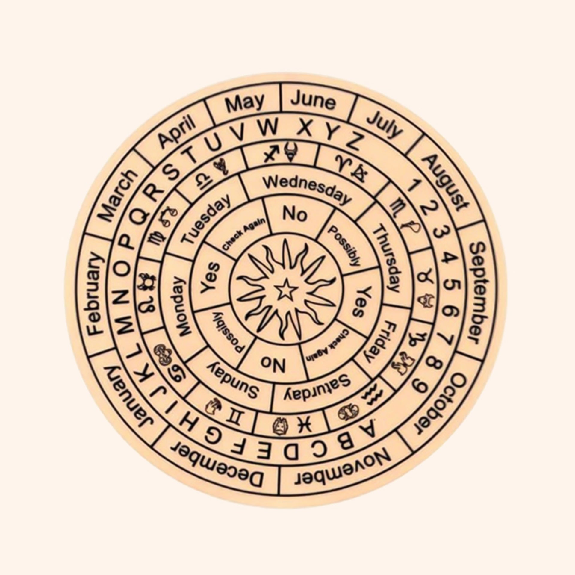 My Vastu Tool DARK BROWN DOWSING BOARD WITH BRASS PENDULAM (PENDULAM ASSORTED) 9 INCH - Image 2