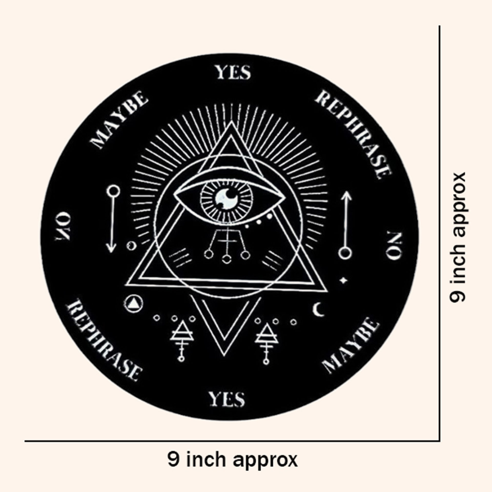 My Vastu Tool EVIL EYE BOARD WITH BRASS PENDULAM (PENDULAM ASSORTED) 9 INCH - Image 3