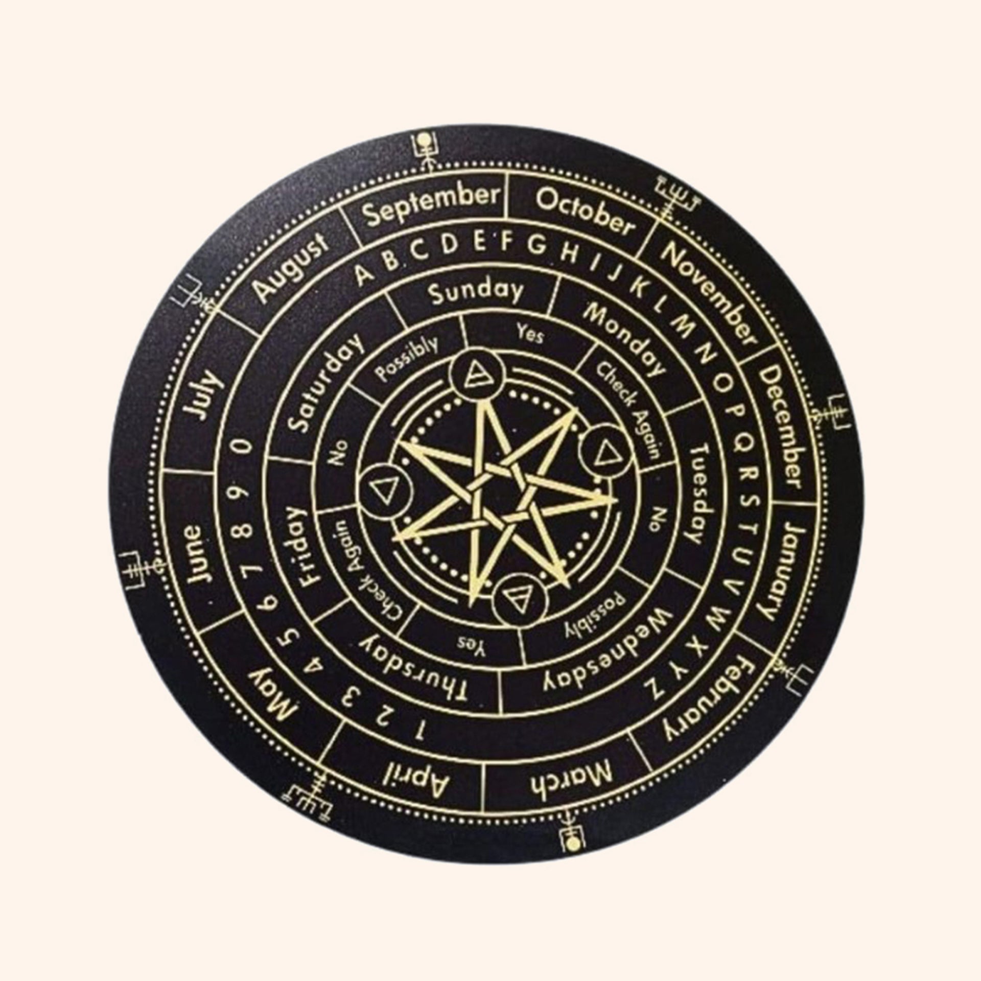 My Vastu Tool SEVEN STAR DOWSING BOARD WITH BRASS PENDULAM (PENDULAM ASSORTED) 6 INCH - Image 2