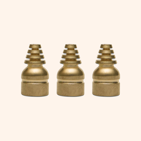 BRASS CONE STUD 15 MM SET 3