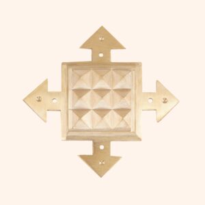 My Vastu Tool BRASS PYRAMID ARROW HELIX (4 INCH)