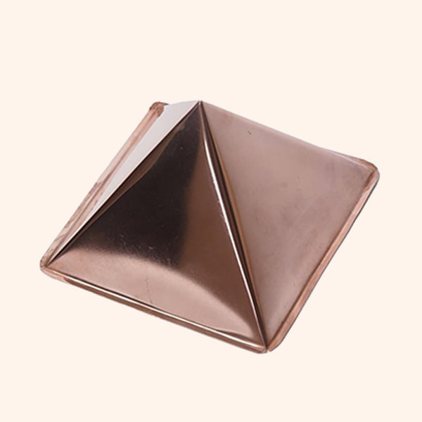 COPPER HOLLOW CURVED PYRAMID 3 INCH