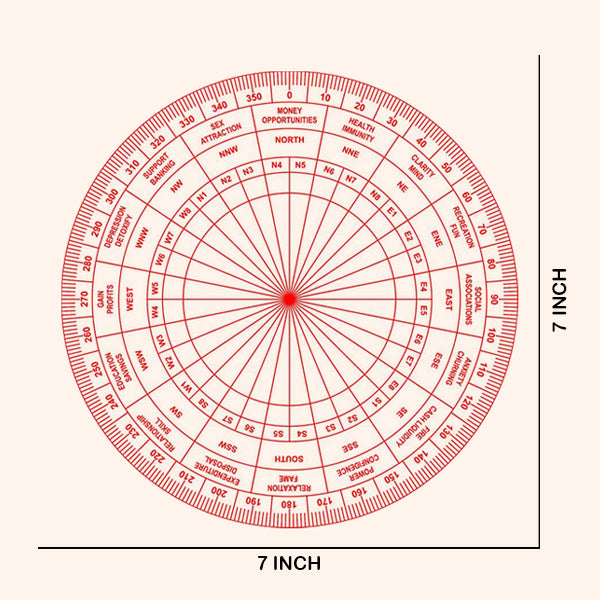My Vastu Tool RED PLAIN SHAKTI CHAKRA 7 INCH - Image 2