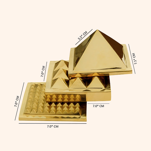 My Vastu Tool 3 LAYER BRASS PYRAMID - Image 2