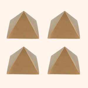 COPPER HOLLOW PLAIN PYRAMID 3 INCH SET 4