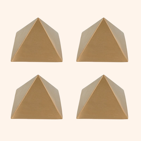 COPPER HOLLOW PLAIN PYRAMID 3 INCH SET 4