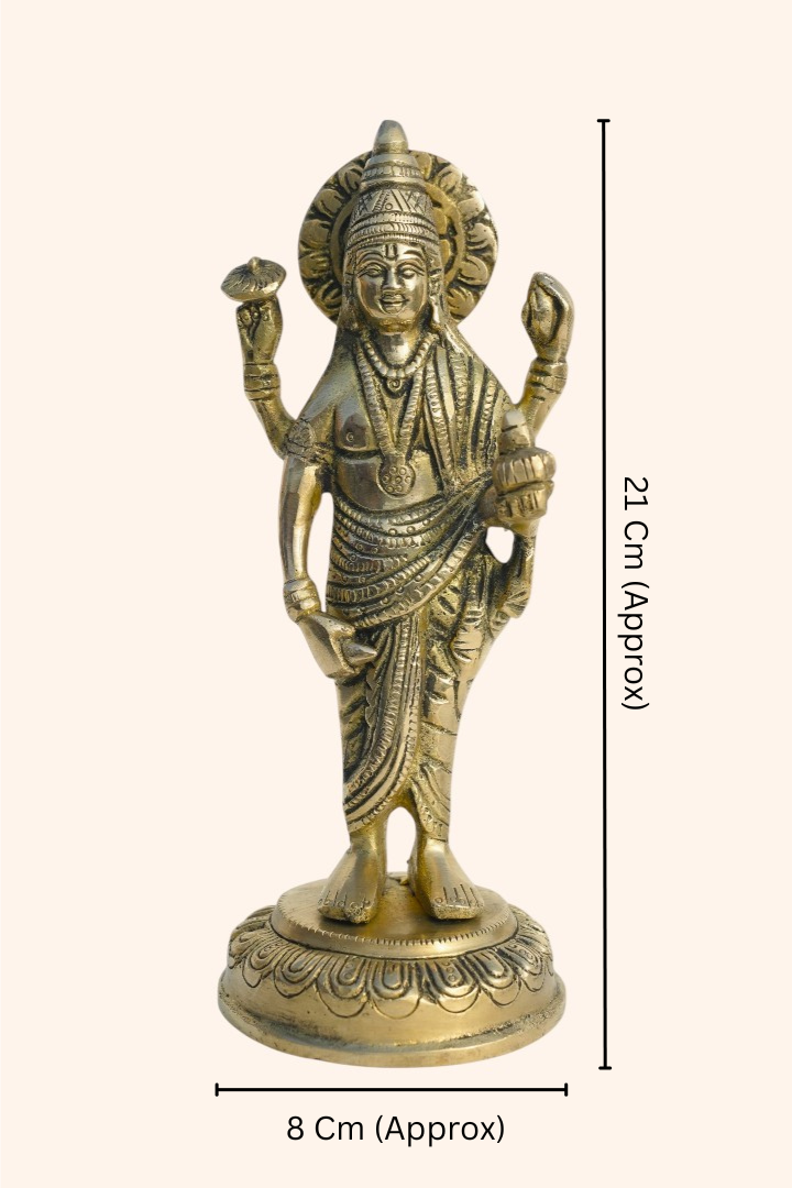My Vastu Tool BRASS DHANVANTRI STATUE - Image 3