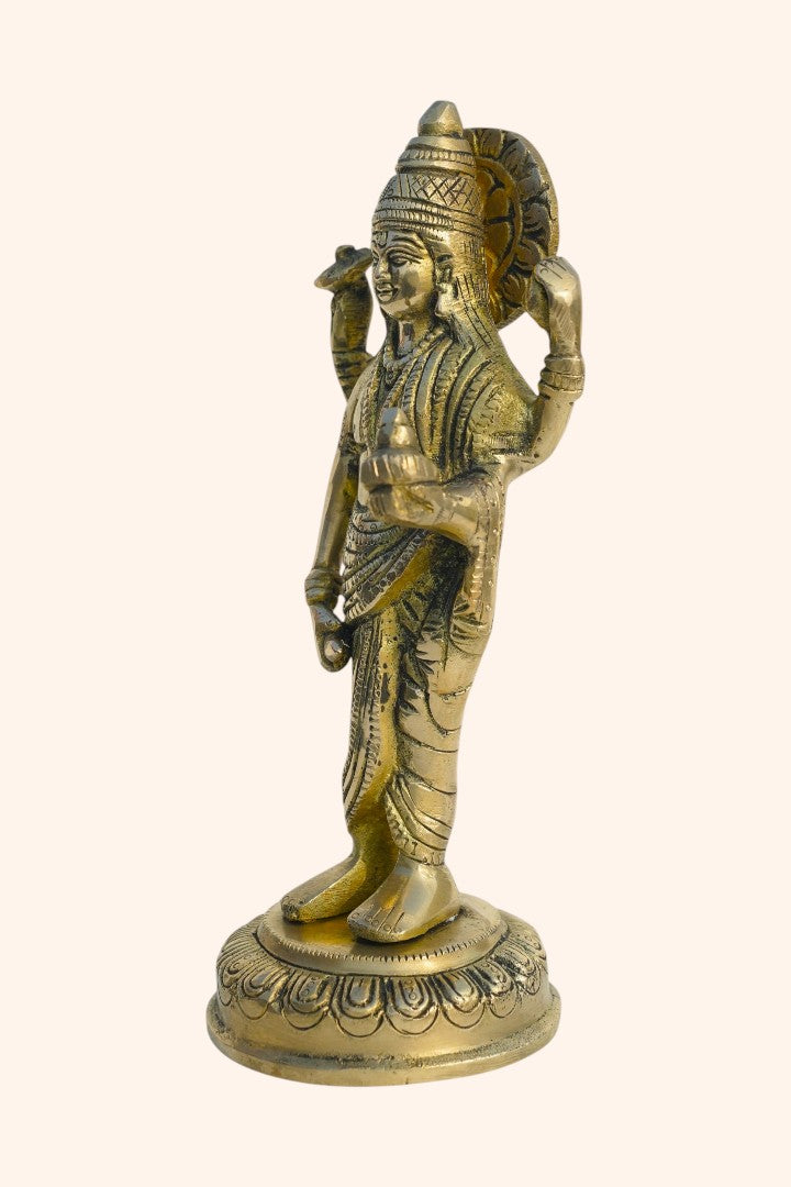 My Vastu Tool BRASS DHANVANTRI STATUE - Image 5