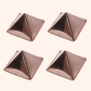 COPPER HOLLOW CURVE PYRAMID 3 INCH SET 4