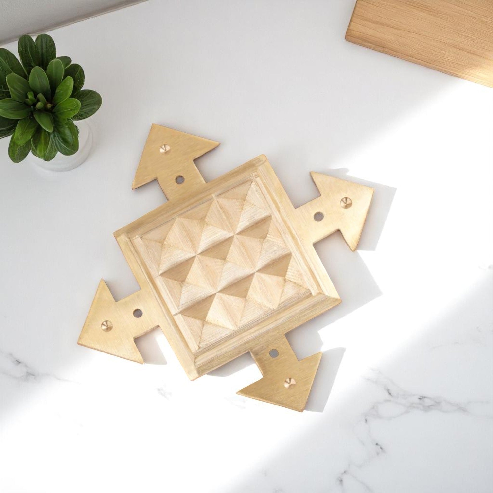 My Vastu Tool BRASS PYRAMID ARROW HELIX (4 INCH) - Image 3