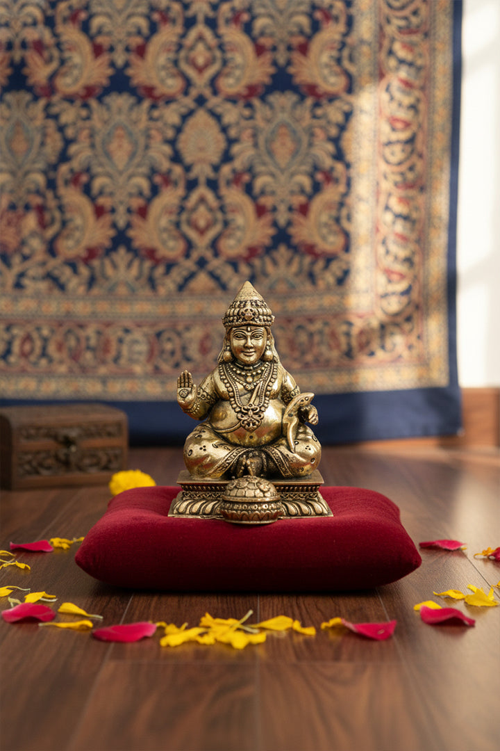My Vastu Tool BRASS DHAN KUBER JI 3 INCH (APPROX)