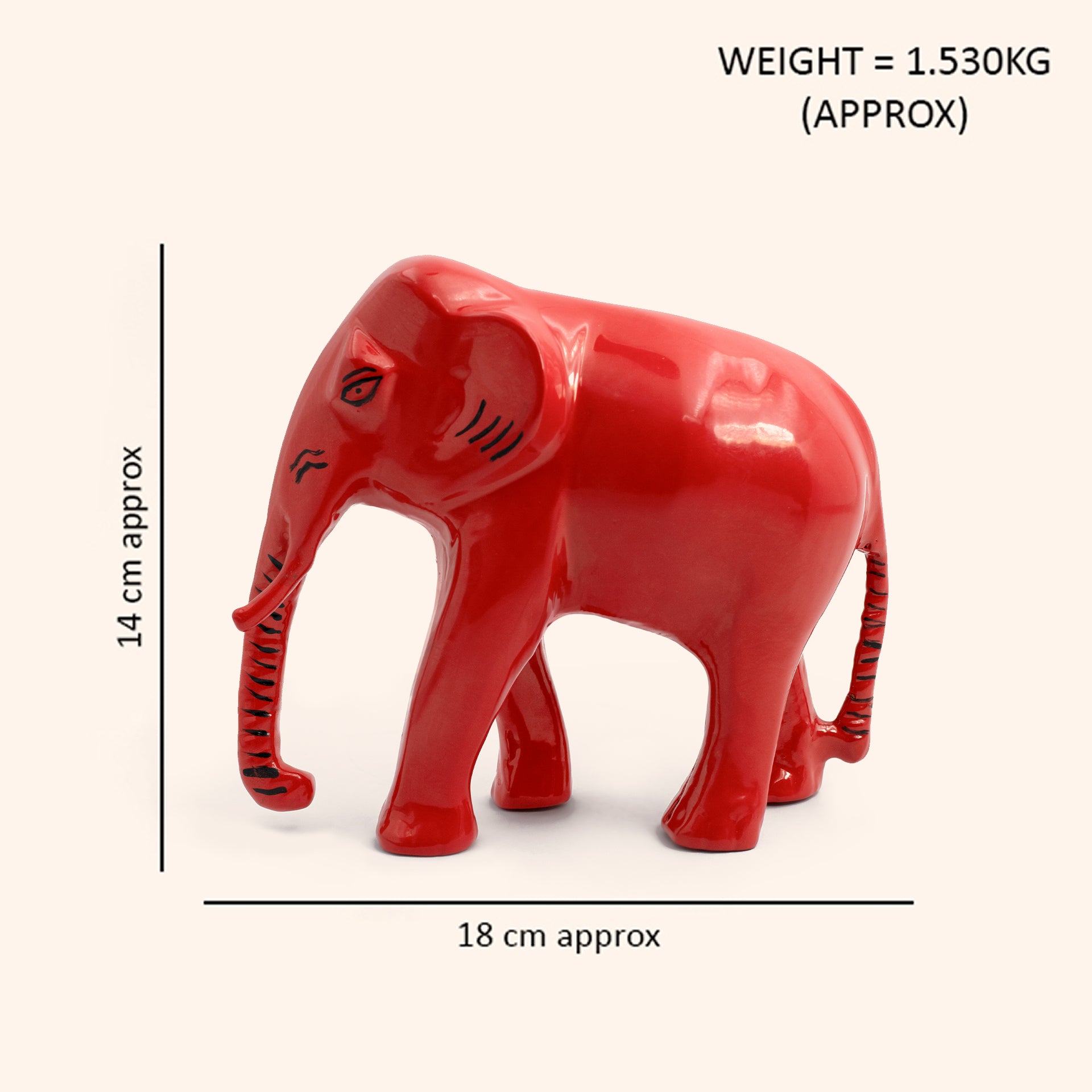 My Vastu Tool BRASS RED ELEPHANT - Image 2