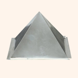 IRON HOLLOW CURVED PYRAMID 3 INCH