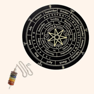 My Vastu Tool SEVEN STAR DOWSING BOARD WITH  SEVEN CHAKRA PENDULAM 9 INCH