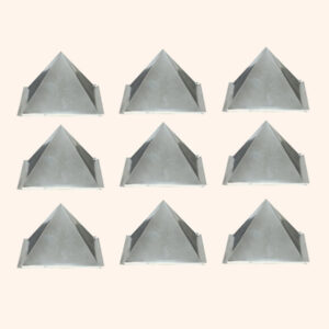 TRI DHATU HOLLOW CURVE PYRAMID 2 INCH SET 9