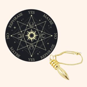 My Vastu Tool SUN DOWSING BOARD 6 INCH WITH BRASS PENDULAM ASSORTED