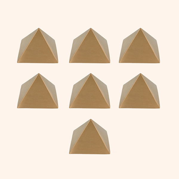 COPPER HOLLOW PLAIN PYRAMID 4 INCH SET 7