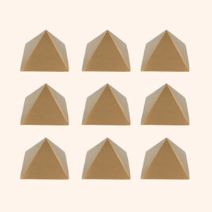 COPPER HOLLOW PLAIN PYRAMID 4 INCH SET 9