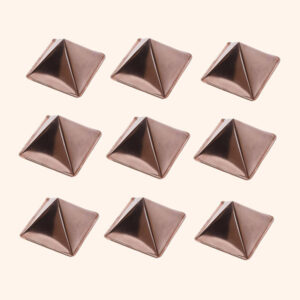 COPPER HOLLOW CURVE PYRAMID 3 INCH SET 9