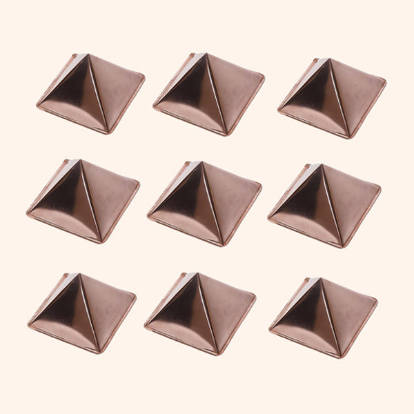 COPPER HOLLOW CURVE PYRAMID 3 INCH SET 9