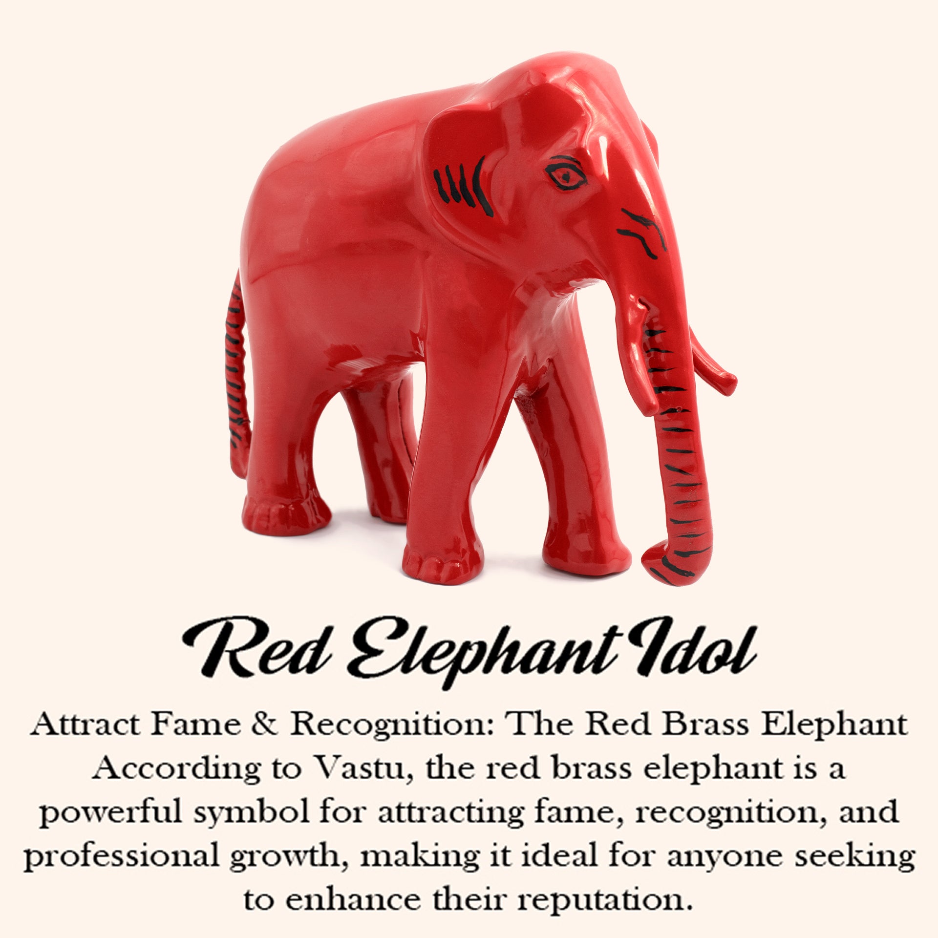 My Vastu Tool BRASS RED ELEPHANT - Image 3