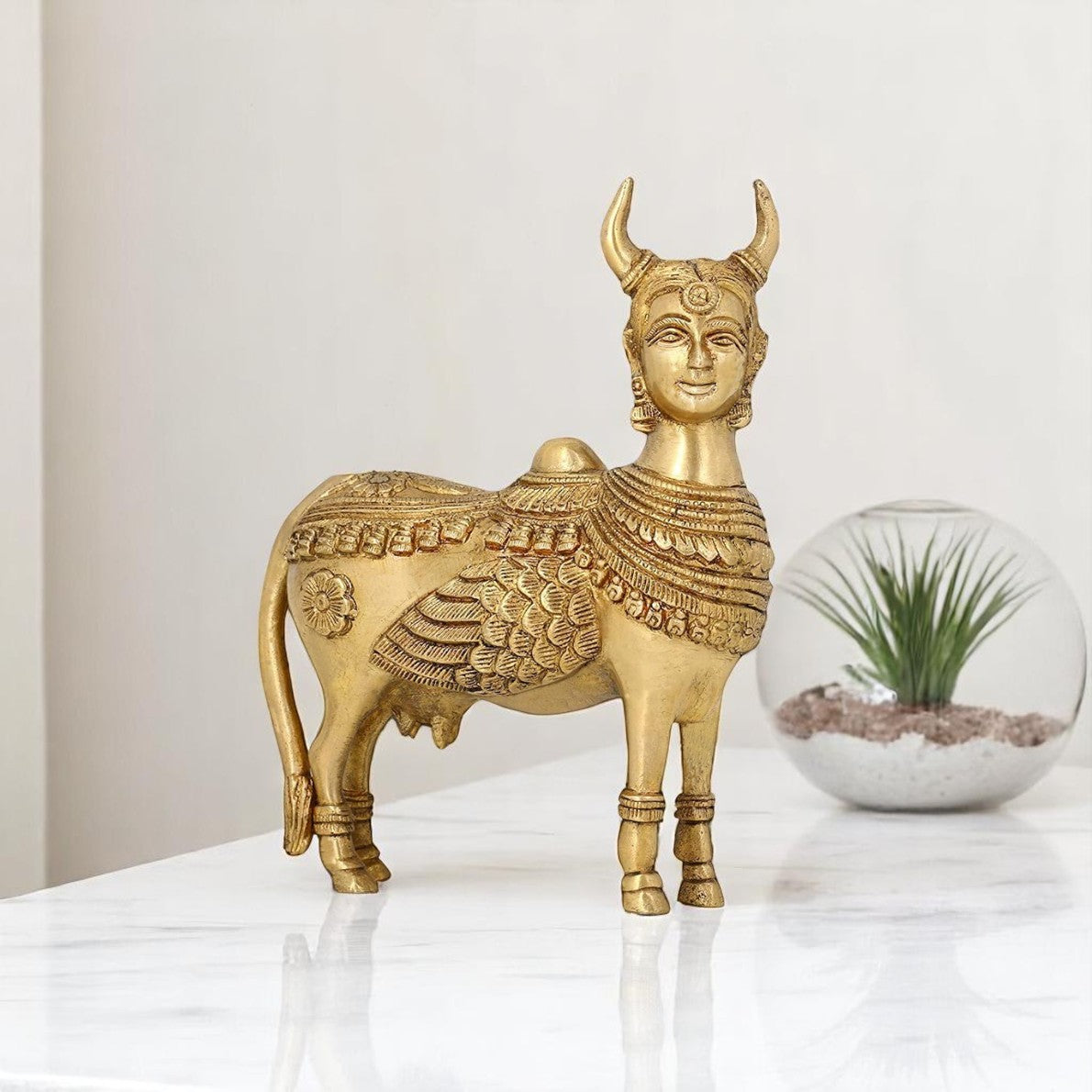My Vastu Tool BRASS KAMDHENU COW 6.5 INCH (APPROX) - Image 4