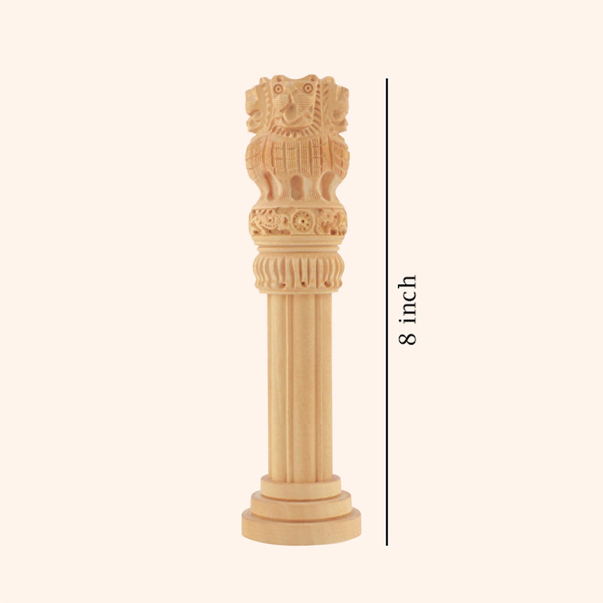 My Vastu Tool 8 INCH WOODEN ASHOKA PILLAR - Image 2