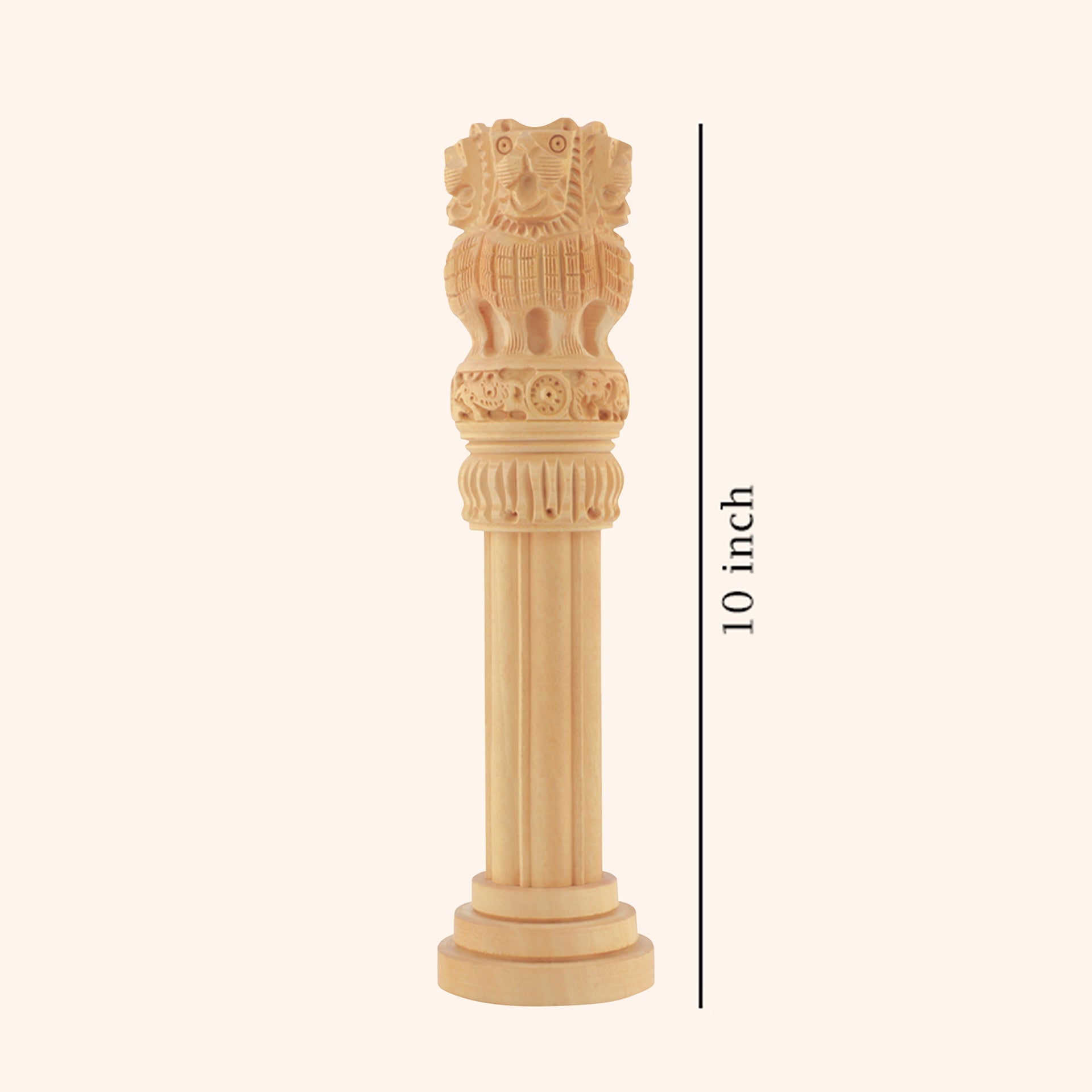 My Vastu Tool 10 INCH WOODEN ASHOKA PILLAR - Image 2