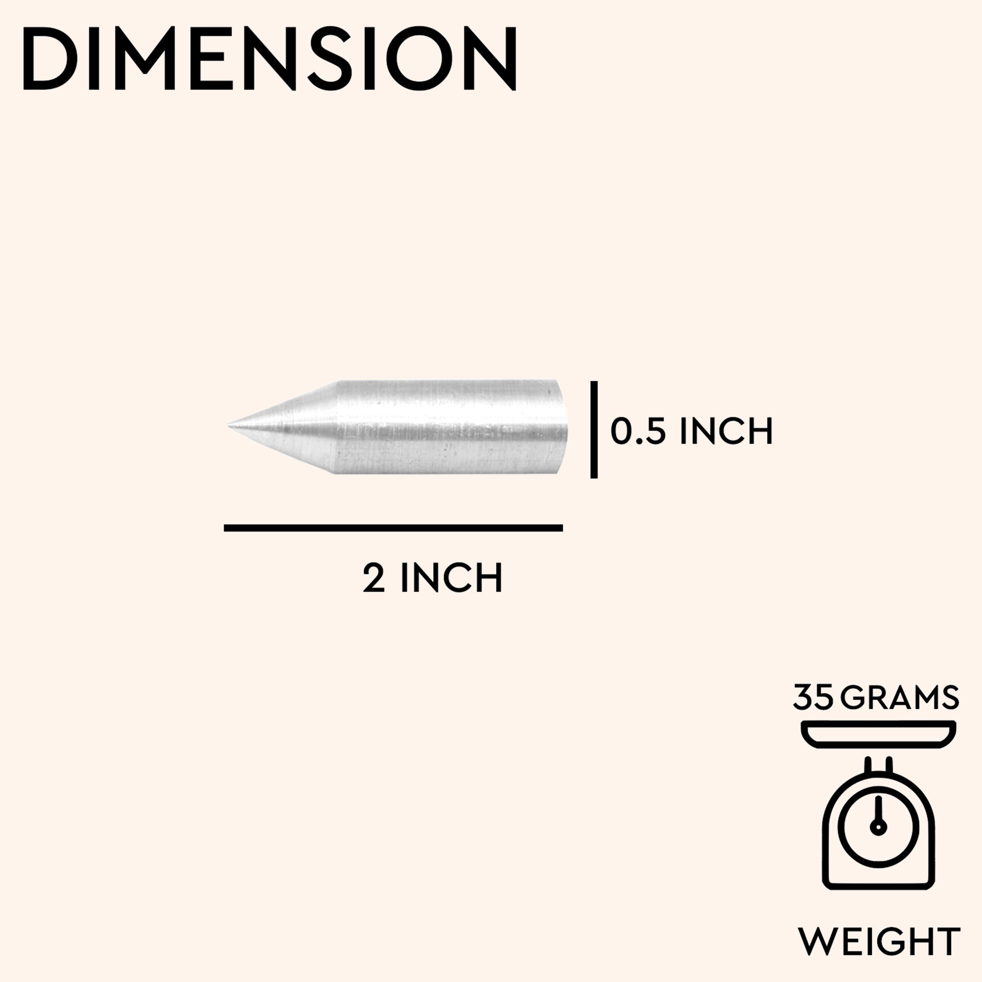 My Vastu Tool ALUMINIUM KILAK 2 INCH - Image 3