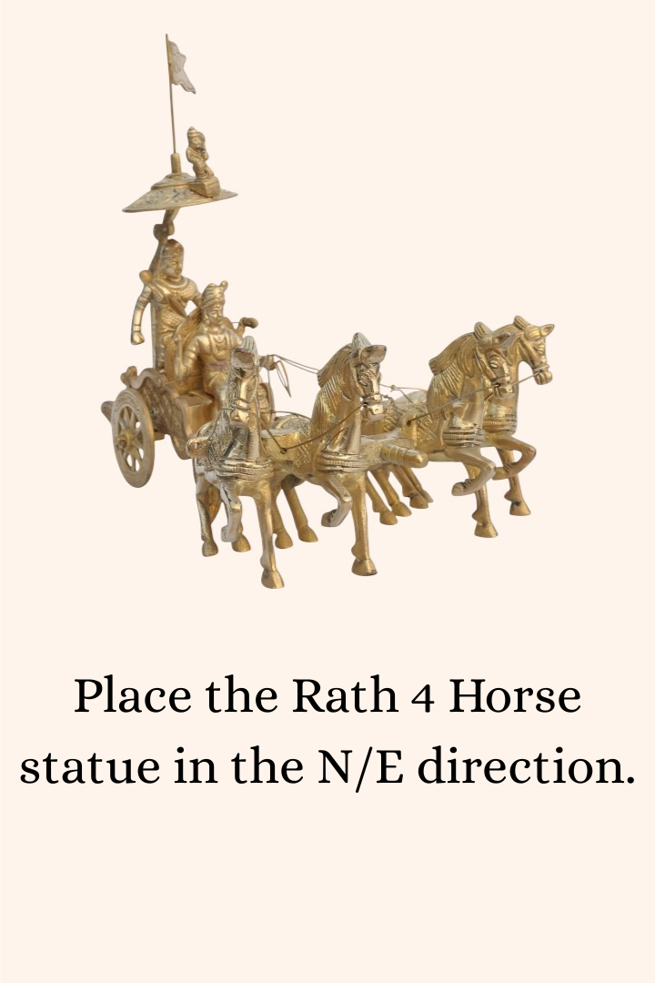 My Vastu Tool ARJUNA RATH FOUR HORSE WITH KRISHNA JI - Image 4