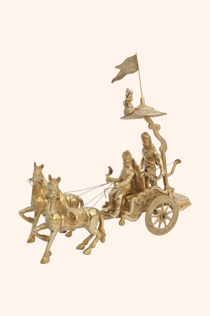 My Vastu Tool ARJUNA RATH TWO HORSE WITH KRISHNA JI - Image 4