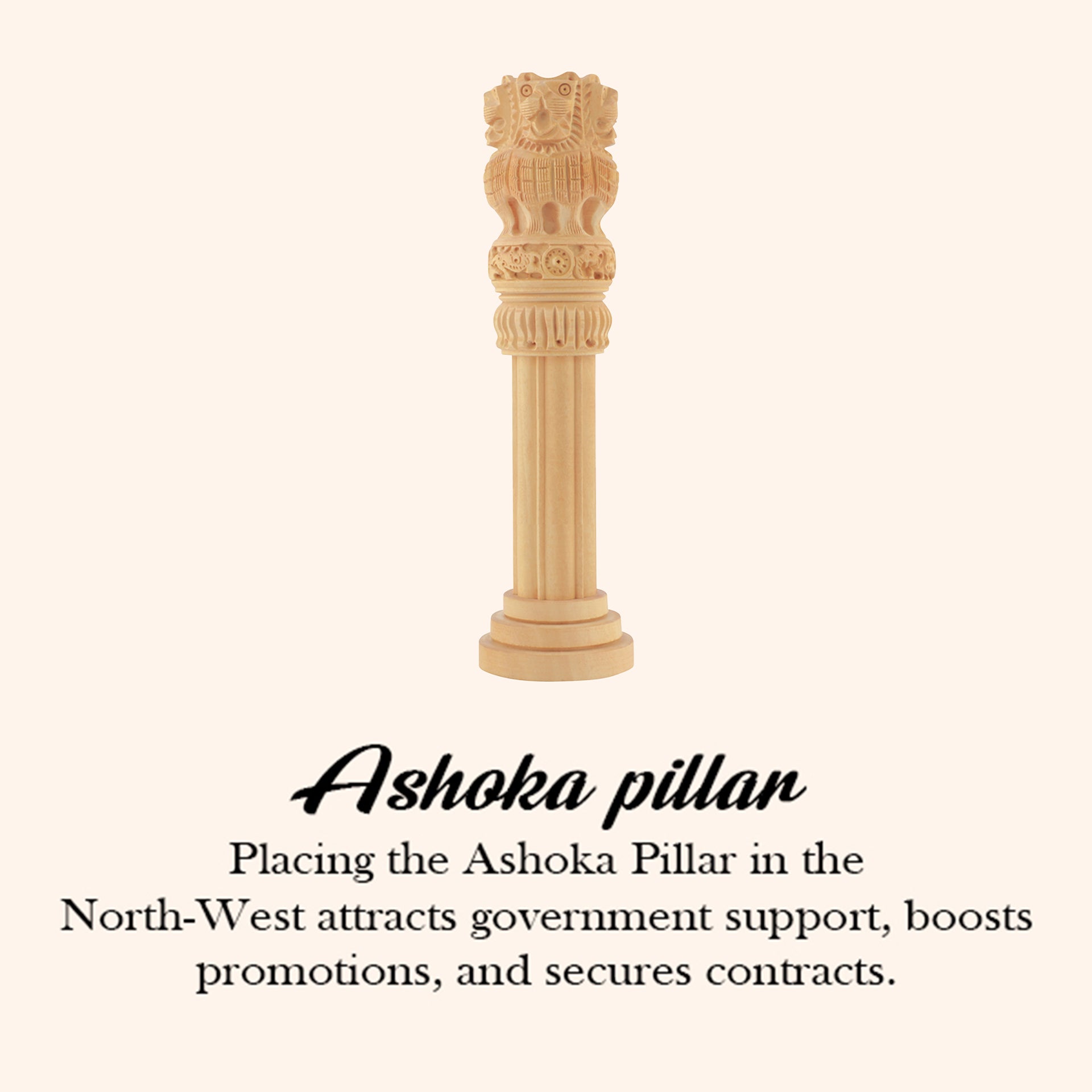 My Vastu Tool 8 INCH WOODEN ASHOKA PILLAR - Image 3