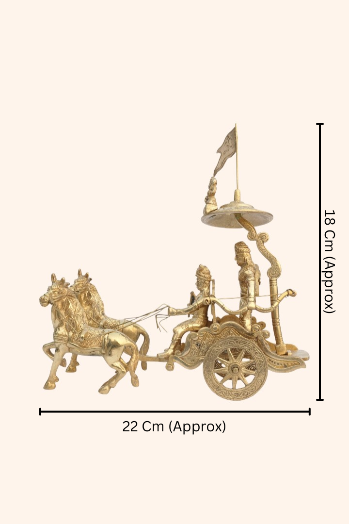 My Vastu Tool ARJUNA RATH TWO HORSE WITH KRISHNA JI - Image 3