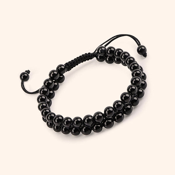 My Vastu Tool BLACK TOURMALINE DOUBLE LAYER BRACELET - Image 2