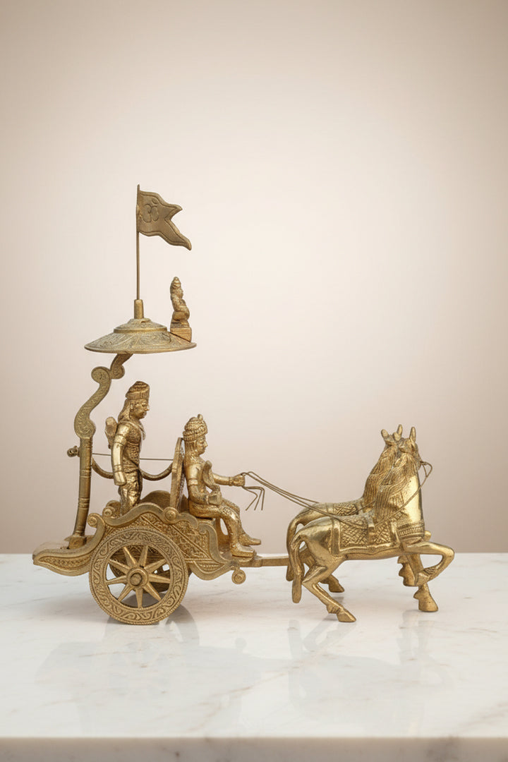 My Vastu Tool ARJUNA RATH TWO HORSE WITH KRISHNA JI - Image 2