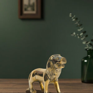 My Vastu Tool BRASS LION STATUE 3.5 INCH (APPROX)