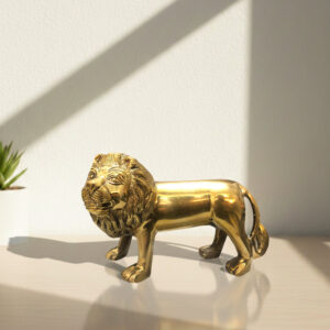 My Vastu Tool BRASS LION STATUE 5.5 INCH (APPROX)