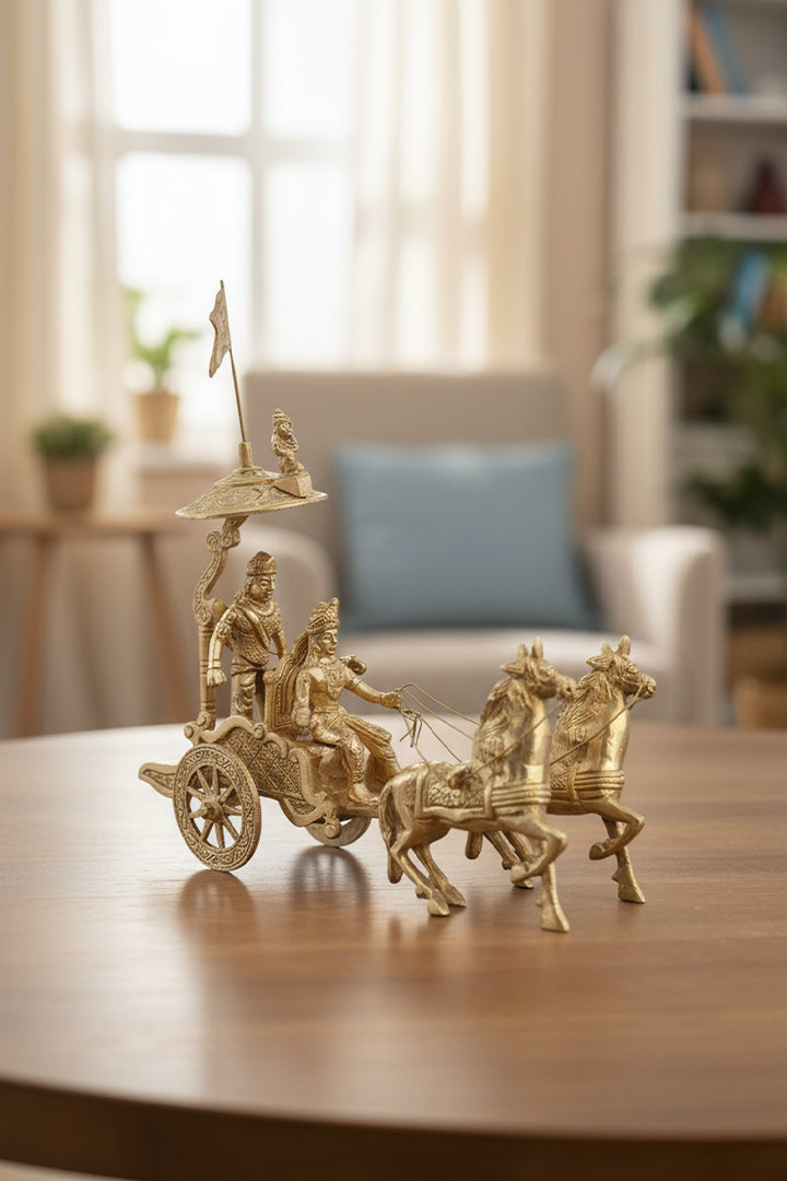 My Vastu Tool ARJUNA RATH TWO HORSE WITH KRISHNA JI