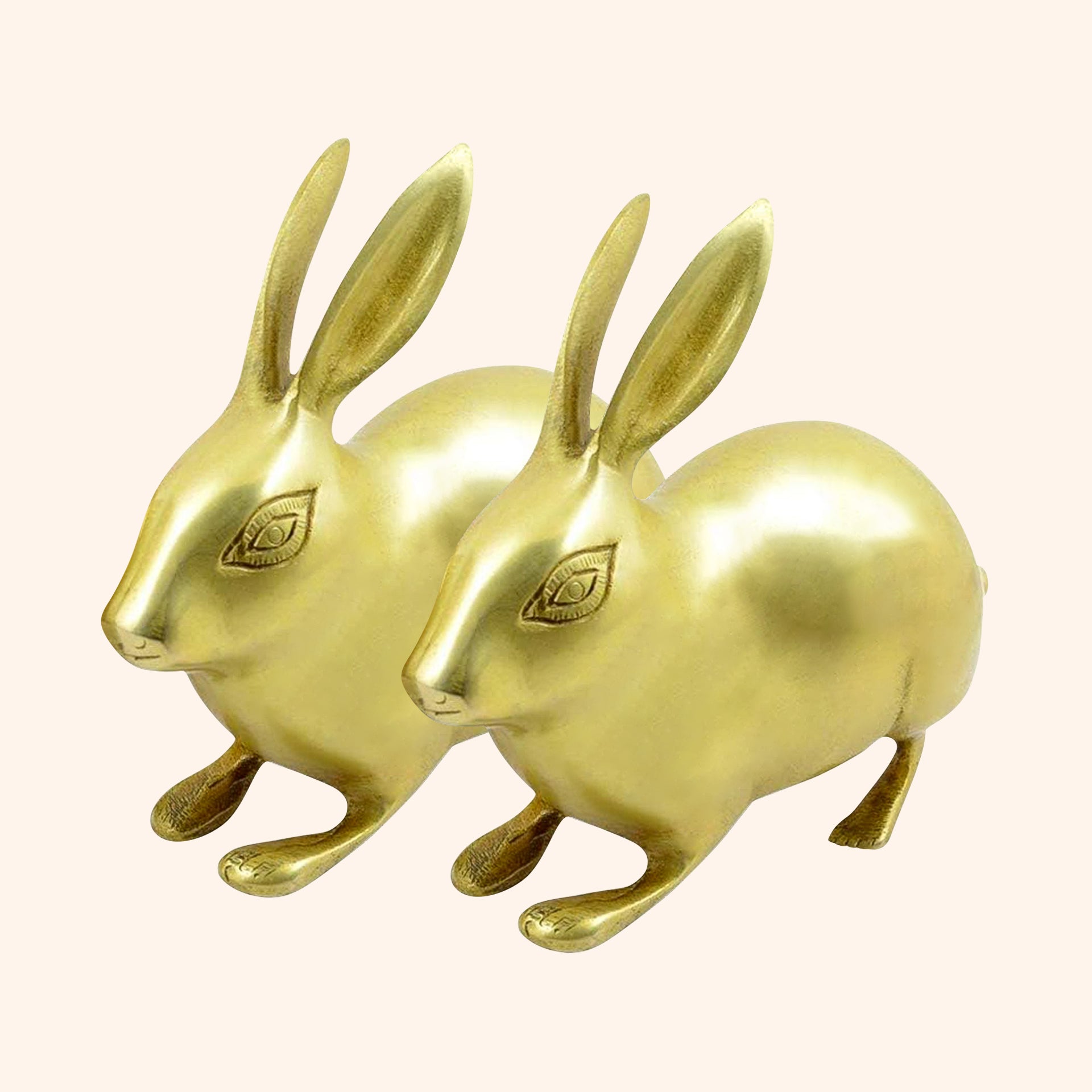 My Vastu Tool BRASS SMALL RABBIT PAIR STATUE