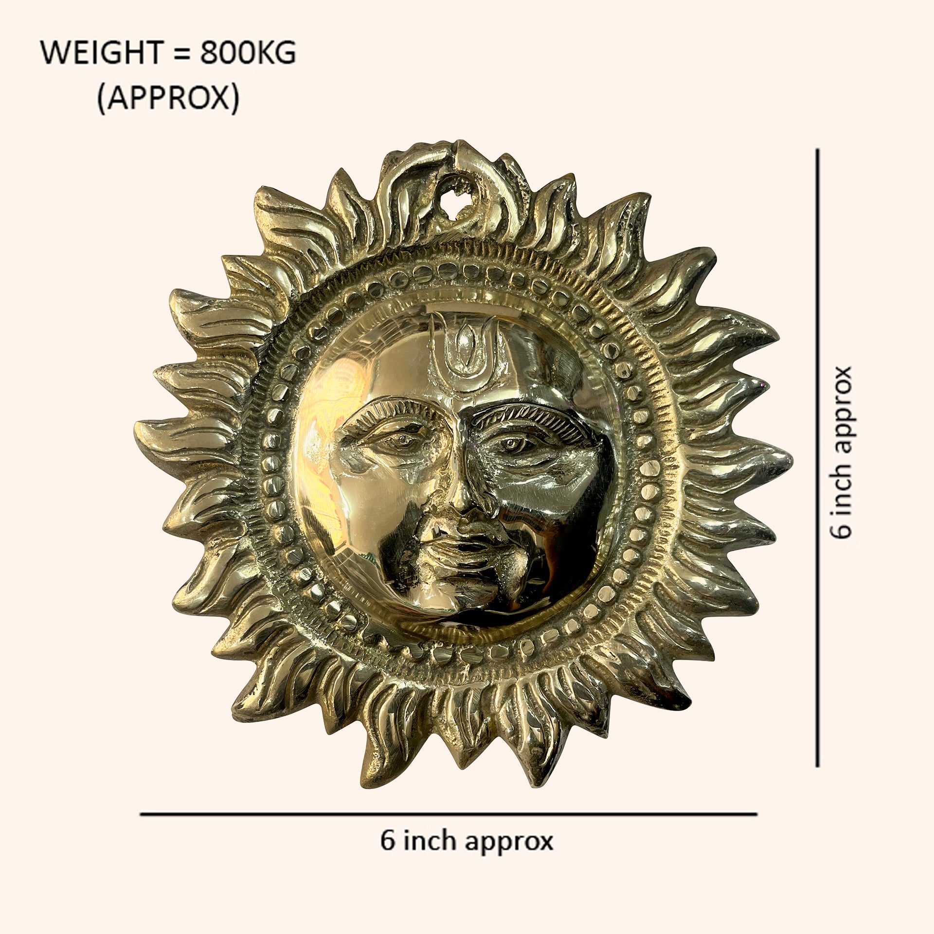 My Vastu Tool BRASS NEW FACE SMALL SUN - Image 2