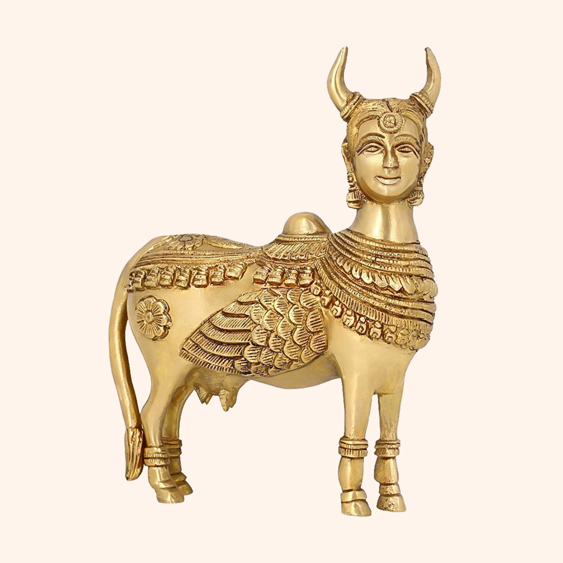 My Vastu Tool BRASS KAMDHENU COW 6.5 INCH (APPROX)