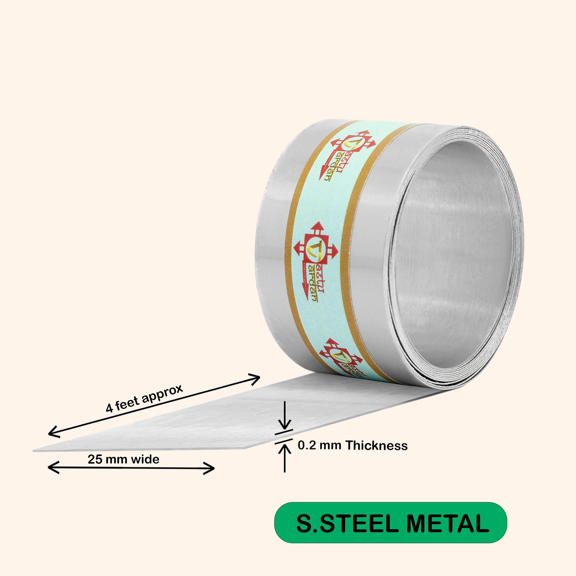 My Vastu Tool 4 FEET 1 INCH STAINLESS STEEL STRIP