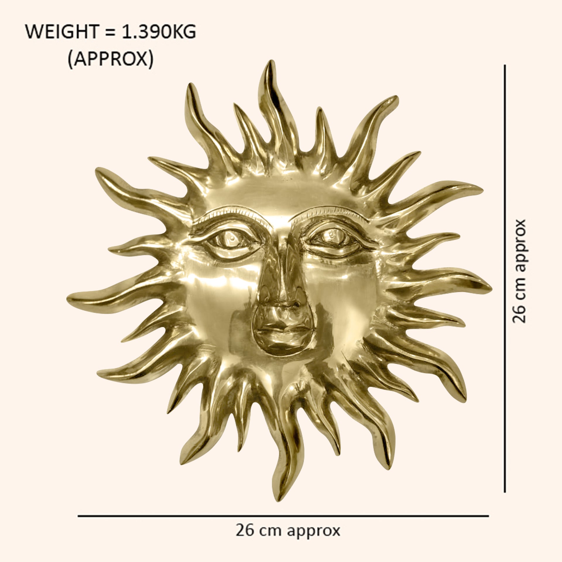 My Vastu Tool BRASS BIG SUN 01 STATUE - Image 2