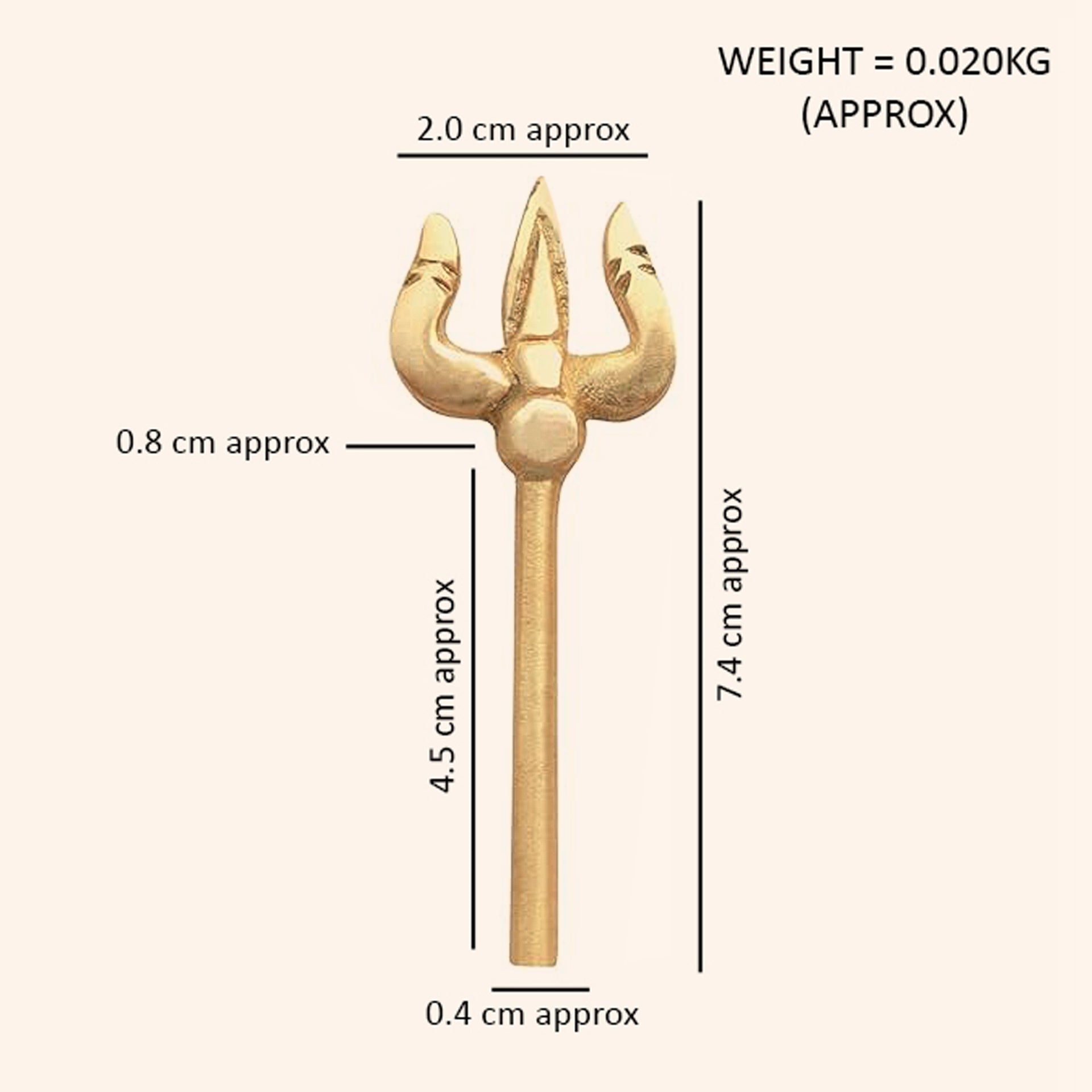 My Vastu Tool BRASS TRISHUL STATUE PACK OF 3 - Image 2