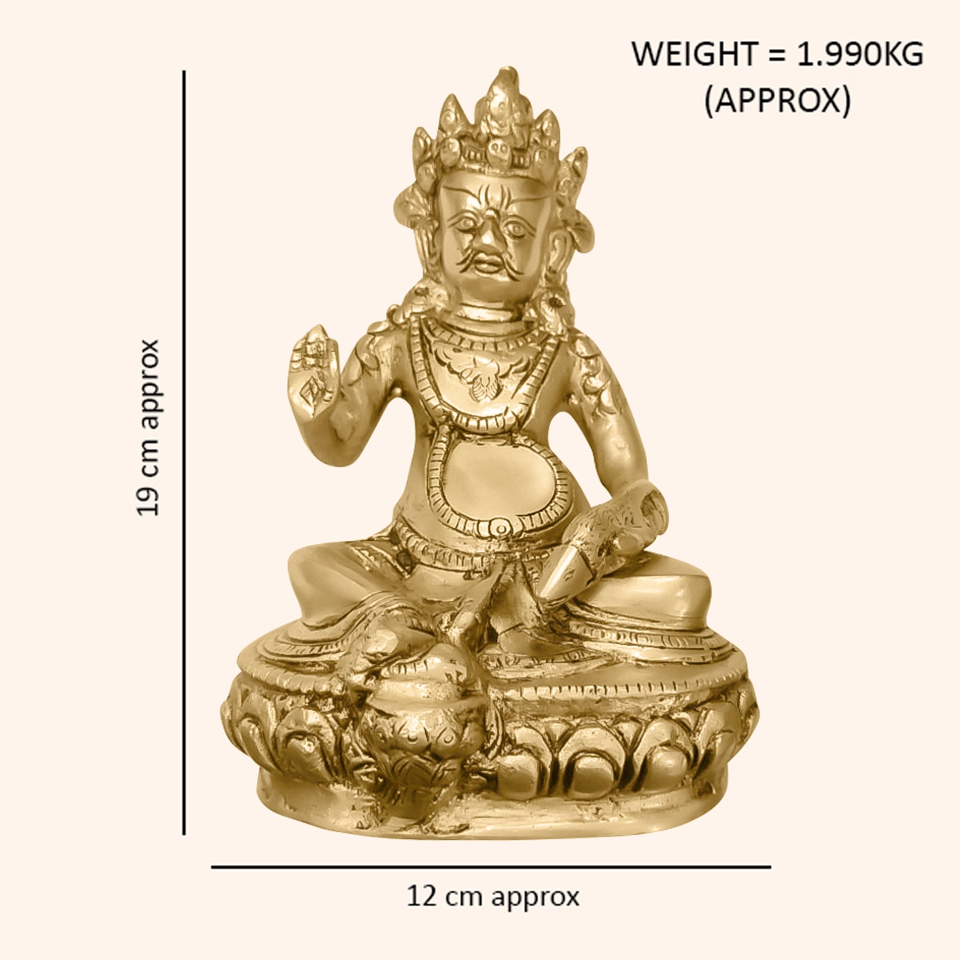 My Vastu Tool BRASS KUBER JI 7 INCH (APPROX) - Image 2