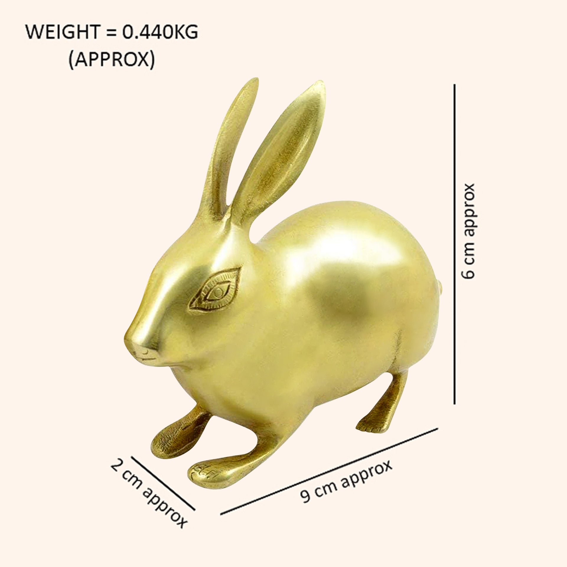 My Vastu Tool BRASS SMALL RABBIT PAIR STATUE - Image 2