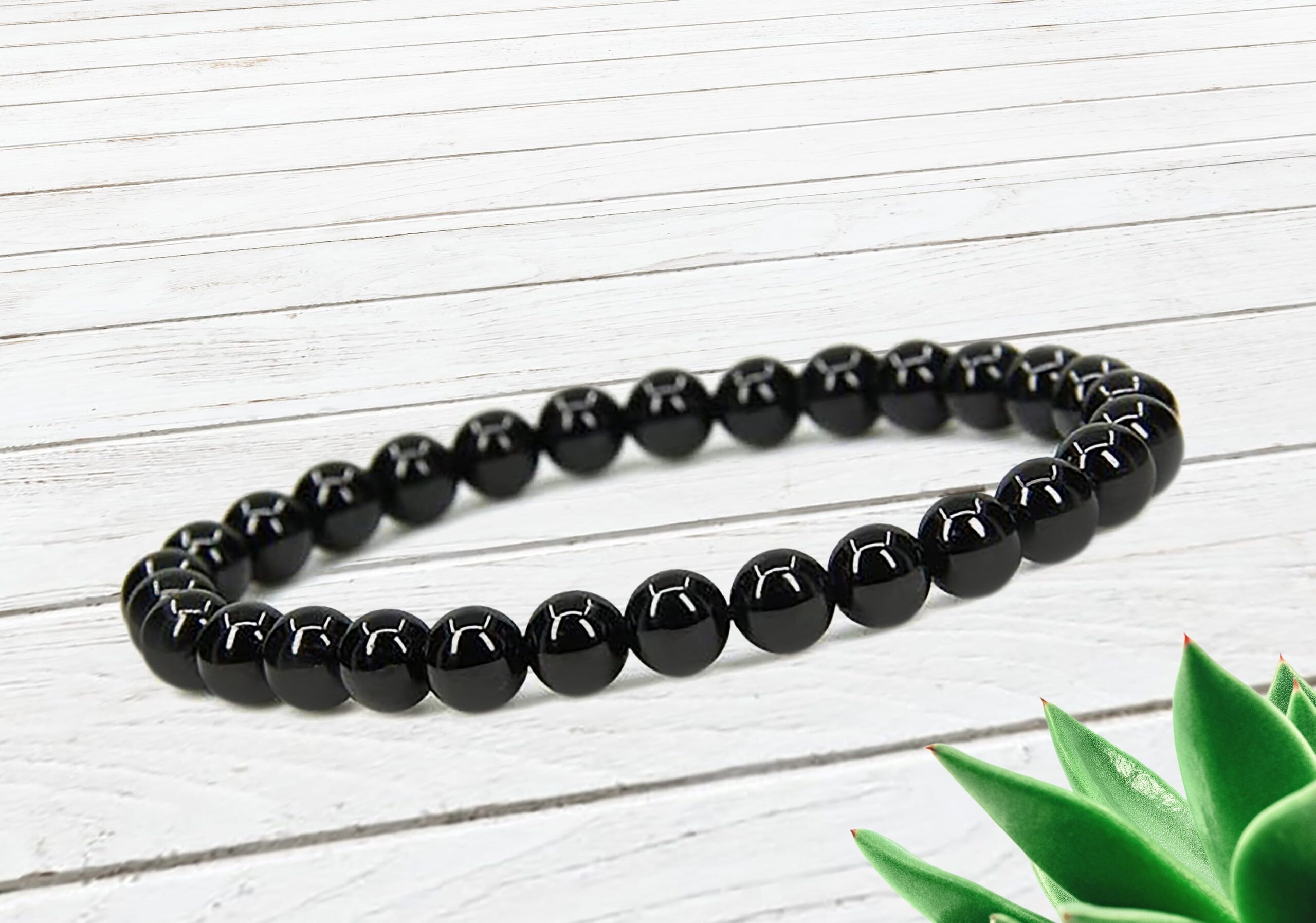 My Vastu Tool BLACK TOURMALINE ORIGINAL BRACELET 8 MM BEADS - Image 6